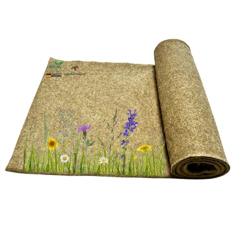 pemmiproducts Nagerteppich aus 100% Hanf, 100 x 50 cm, ca. 5 mm dick, 5er Pack (EUR 6,50/Stück), Nagermatte, Hanfmatte geeignet als Käfig Bodenbedeckung für Nagetiere und Kleintiere, Nager-Teppich von pemmiproducts