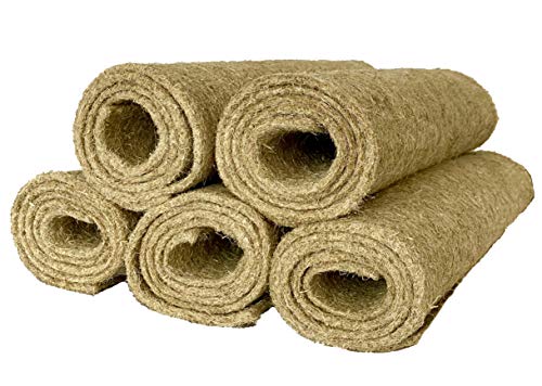 Nager-Teppich aus 100 % Hanf, 100 x 40 cm ca. 5 mm dick, 5er Pack (EUR 5,79/Stück), Nagermatte, Hanfmatte geeignet als Käfig Bodenbedeckung, und Kleintiere, Haustier-Schlafmatten, Käfigleinlage von pemmiproducts