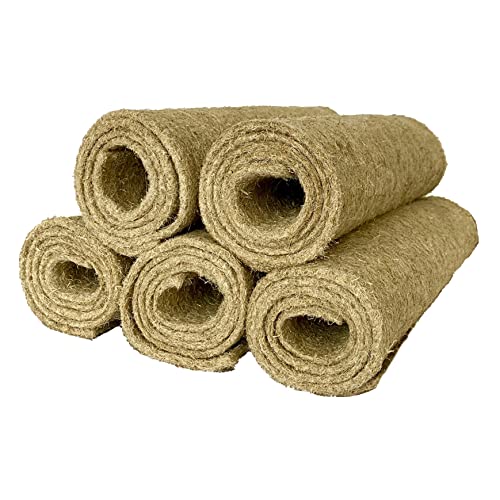 Nager-Teppich aus 100 % Hanf, 120 x 60 cm, ca. 5 mm dick ,5er Pack, (EUR 10,60 je Stück), Nagermatte, Hanfmatte geeignet als Käfig Bodenbedeckung für Nagetiere und Kleintiere, Nagerteppich von pemmiproducts