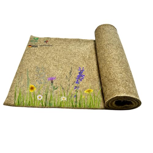 pemmiproducts Nagerteppich aus 100% Hanf, 0,60 m x 2,50 m x ca. 0,5 cm dick (EUR 13,27/m²),Nagermatte, Hanfmatte für Kaninchen,Meerschweinchen, Nager,Hemp mat von pemmiproducts