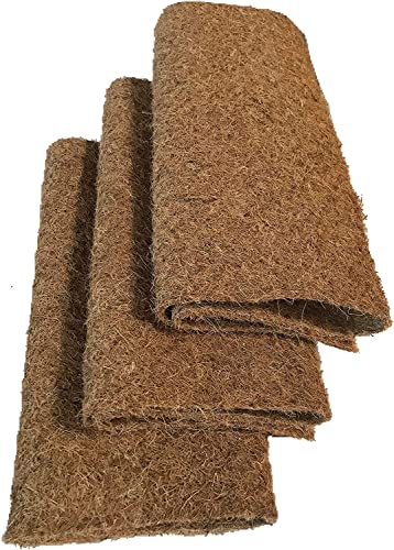 pemmiproducts Nager-Teppich aus 100% Kokosfasern, 50 x 25 cm, ca. 7mm dick, 3er Pack (EUR 4,83/m²),Kokosmatte, Käfigboden-Abdeckung für Nagerheime von pemmiproducts