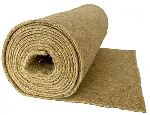 pemmiproducts Nager-Teppich aus 100% Hanf, 0,50 x 5 m, ca. 5 mm dick (EUR 11,80/m²), Nagermatte, Hanfmatte geeignet als Käfig Bodenbedeckung für Nagetiere und Kleintiere, Nagerteppich von pemmiproducts