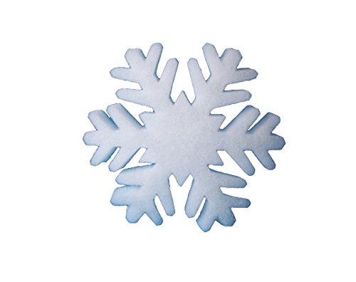 pemmiproducts Schneeflocke aus Schneewatte 29 cm, ca.1,5 cm dick, 6er Pack, schwer entflammbar DIN 4102 B1 (EUR 2,16/Stück), Winterdekoration, Schneeimitat von pemmiproducts