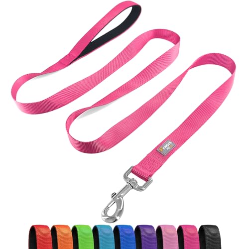 PenSeepet Basic Hundeleine, 1,8 m, gepolsterter Griff, Nylon, für kleine Hunde, Hot Pink PenSeepet Basic Hundeleine, 1,8 m, gepolsterter Griff, Nylon, für kleine Hunde, Hot Pink von penseepet