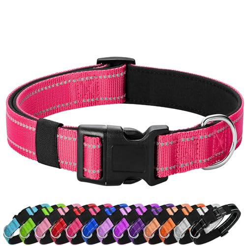 PenSeepet Reflektierendes Hundehalsband, gepolstert mit weichem Neopren, atmungsaktiv, Schnellverschluss, für Welpen, kleine Hunde, Hot Pink PenSeepet Reflektierendes Hundehalsband, gepolstert mit weichem Neopren, atmungsaktiv, Schnellverschluss, für Welpen, kleine Hunde, Hot Pink von penseepet