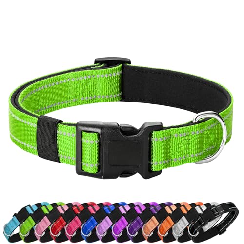 PenSeepet Reflektierendes Hundehalsband, gepolstert mit weichem Neopren, atmungsaktiv, Schnellverschluss, für mittelgroße und große Hunde, Grün, Jungen, Mädchen PenSeepet Reflektierendes Hundehalsband, gepolstert mit weichem Neopren, atmungsaktiv, Schnellverschluss, für mittelgroße und große Hunde, Grün, Jungen, Mädchen von penseepet