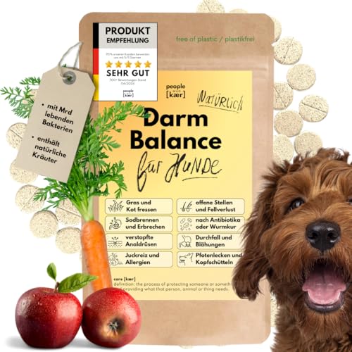People who Kaer Darm Balance Drops für Hunde, 60 Tabletten, Probiotika & Präbiotika, Darmflora Aufbau Hund unterstützt bei Durchfall und Darmsanierung, Tabletten mit Flohsamenschalen und Inulin People who Kaer Darm Balance Drops für Hunde, 60 Tabletten, Probiotika & Präbiotika, Darmflora Aufbau Hund unterstützt bei Durchfall und Darmsanierung, Tabletten mit Flohsamenschalen und Inulin von people who kaer for dogs + cats