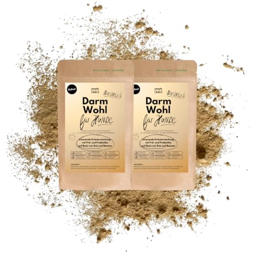 People who Kaer Darm Wohl Darmpulver für Hunde, 2X 200g – Präbiotika & Probiotika Hund auf Basis von Reis und Banane, Darmsanierung und Durchfall Hund, Darmflora Aufbau nach Durchfall von people who kaer for dogs + cats