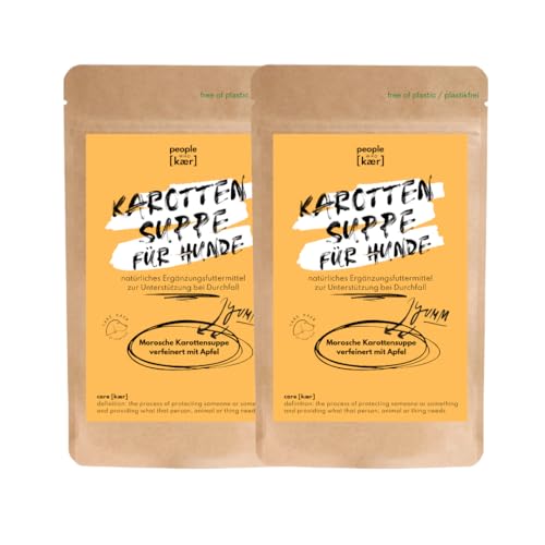 People who Kaer Morosche Karottensuppe 2X 200g, hohe Ergiebigkeit Dank Pulver-Form, Präbiotika Mittel zur Unterstützung bei Durchfall & Magenproblemen, bis zu 5L Moro Suppe, Hund Durchfall People who Kaer Morosche Karottensuppe 2X 200g, hohe Ergiebigkeit Dank Pulver-Form, Präbiotika Mittel zur Unterstützung bei Durchfall & Magenproblemen, bis zu 5L Moro Suppe, Hund Durchfall von people who kaer for dogs + cats