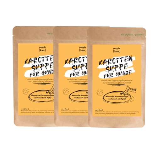 People who Kaer Morosche Karottensuppe 3X 200g, hohe Ergiebigkeit Dank Pulver-Form, Präbiotika Mittel zur Unterstützung bei Durchfall & Magenproblemen, bis zu 7,5L Moro Suppe, Hund Durchfall People who Kaer Morosche Karottensuppe 3X 200g, hohe Ergiebigkeit Dank Pulver-Form, Präbiotika Mittel zur Unterstützung bei Durchfall & Magenproblemen, bis zu 7,5L Moro Suppe, Hund Durchfall von people who kaer for dogs + cats