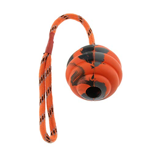 Perfeclan Schleuderball Wurfball Hundeball mit Wurfschlaufe für Hunde und Hündchen, Orange Perfeclan Schleuderball Wurfball Hundeball mit Wurfschlaufe für Hunde und Hündchen, Orange von Perfeclan