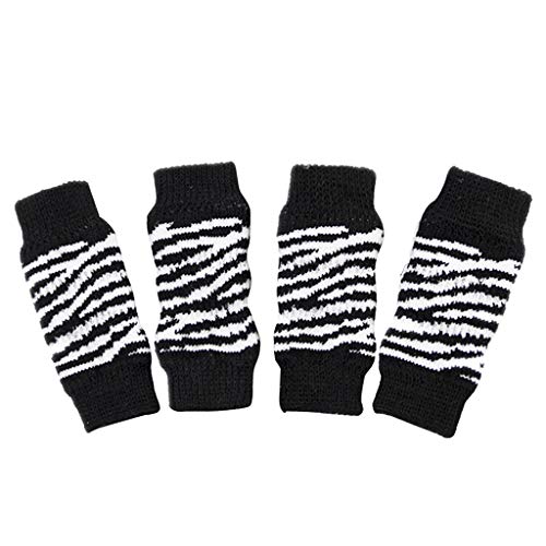 perfk 4er Set Hund Bein Socken Beinlinge Warme Baumwollsocken für kleine und mittlere Hunde, Schwarz, M perfk 4er Set Hund Bein Socken Beinlinge Warme Baumwollsocken für kleine und mittlere Hunde, Schwarz, M von perfk