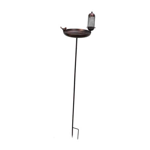 perfk 12,2 "Vogelbad Birdfeeder Spa Dekor freistehende Eisenwasserschale Garten Birdbad Vogelhäuschen für Außenharten Hinterhof Terrasse von perfk