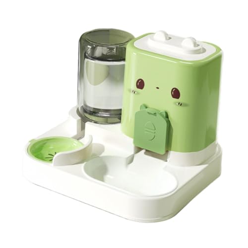 perfk 2-in-1-Futterautomat für Haustiere, Futternapf für Haustiere, Reiseversorgung, tragbares Zubehör, Abnehmbarer Wasserspender für kleine Hunde, GrÜn perfk 2-in-1-Futterautomat für Haustiere, Futternapf für Haustiere, Reiseversorgung, tragbares Zubehör, Abnehmbarer Wasserspender für kleine Hunde, GrÜn von perfk