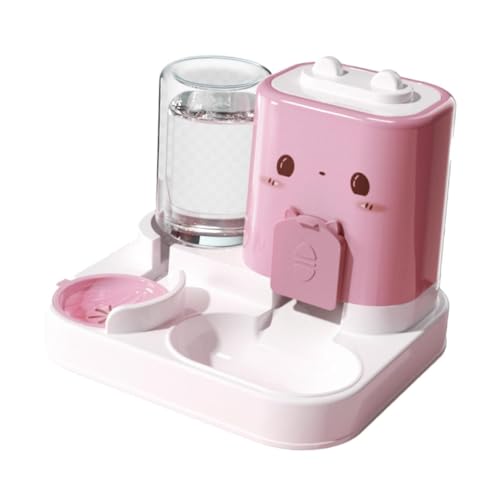 perfk 2-in-1-Futterautomat für Haustiere, Futternapf für Haustiere, Reiseversorgung, tragbares Zubehör, Abnehmbarer Wasserspender für kleine Hunde, Rosa perfk 2-in-1-Futterautomat für Haustiere, Futternapf für Haustiere, Reiseversorgung, tragbares Zubehör, Abnehmbarer Wasserspender für kleine Hunde, Rosa von perfk