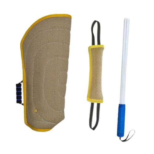 perfk 3-teiliges Hundebeiß-Ärmel, Hundebeiß-Kissen, Zerrspielzeug, Heimtierbedarf, Hundebeiß-Trainingsset zum Spielen für Welpen, kleine, mittelgroße und, Gelb perfk 3-teiliges Hundebeiß-Ärmel, Hundebeiß-Kissen, Zerrspielzeug, Heimtierbedarf, Hundebeiß-Trainingsset zum Spielen für Welpen, kleine, mittelgroße und, Gelb von perfk