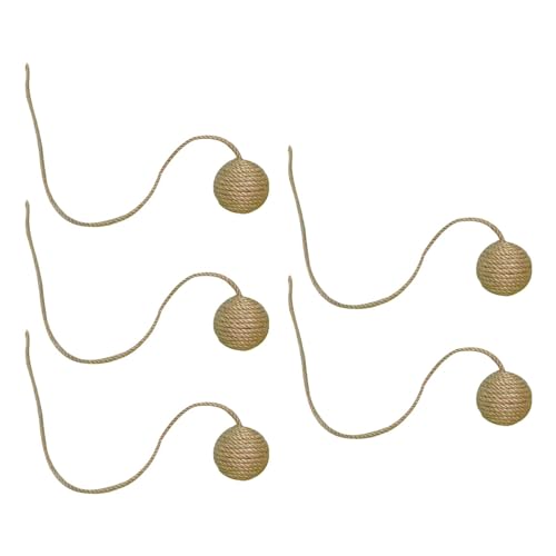 perfk 5Pcs Katze Sisal Seil Ball Spielzeug Katze Seil Ball Katzen Interaktive Spielzeug Pet Liefert Selbst Spielen Katze Hanf Seil bälle Lange Seil Teaser, 5.5 cm Gelb perfk 5Pcs Katze Sisal Seil Ball Spielzeug Katze Seil Ball Katzen Interaktive Spielzeug Pet Liefert Selbst Spielen Katze Hanf Seil bälle Lange Seil Teaser, 5.5 cm Gelb von perfk