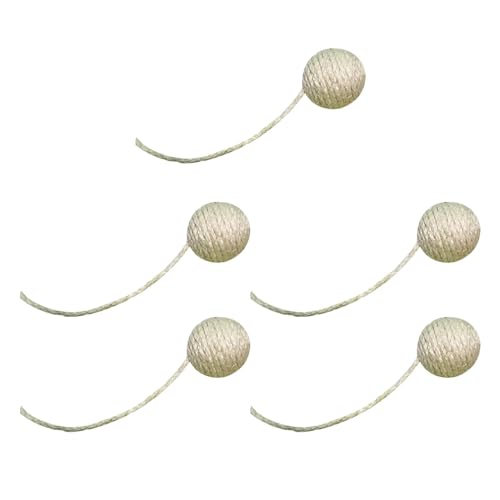 perfk 5Pcs Katze Sisal Seil Ball Spielzeug Katze Seil Ball Katzen Interaktive Spielzeug Pet Liefert Selbst Spielen Katze Hanf Seil bälle Lange Seil Teaser, 5.5 cm Weiß perfk 5Pcs Katze Sisal Seil Ball Spielzeug Katze Seil Ball Katzen Interaktive Spielzeug Pet Liefert Selbst Spielen Katze Hanf Seil bälle Lange Seil Teaser, 5.5 cm Weiß von perfk