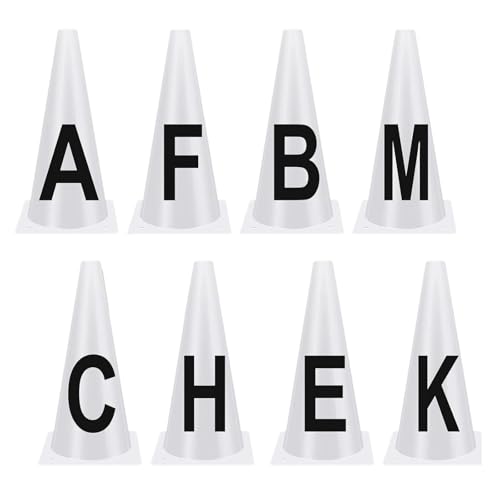 perfk 8X Dressurkegel, Buchstaben Leichtgewicht Einfach aufzustellen, Umfassende Veranstaltungen Robuste Trainingskegel für Reitsportler Stabil perfk 8X Dressurkegel, Buchstaben Leichtgewicht Einfach aufzustellen, Umfassende Veranstaltungen Robuste Trainingskegel für Reitsportler Stabil von perfk