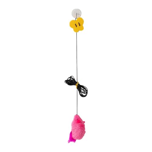 perfk An der Tür hängendes Katzenspielzeug mit Maus und Sound, selbstspielendes Fangspielzeug, interaktives Katzenspielzeug für Hauskatzen, Rose Rot perfk An der Tür hängendes Katzenspielzeug mit Maus und Sound, selbstspielendes Fangspielzeug, interaktives Katzenspielzeug für Hauskatzen, Rose Rot von perfk