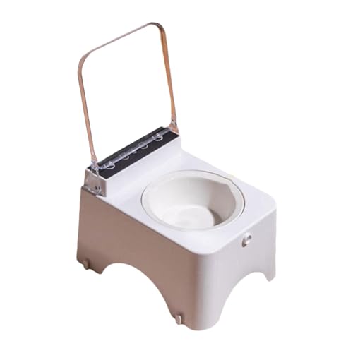 perfk Angehobene Katzenschüssel Auto Open Deckung Schutzhals Stabiler Snack Container Smart Pet Feeder für kleine und mittlere Katzen, Keramikschale perfk Angehobene Katzenschüssel Auto Open Deckung Schutzhals Stabiler Snack Container Smart Pet Feeder für kleine und mittlere Katzen, Keramikschale von perfk