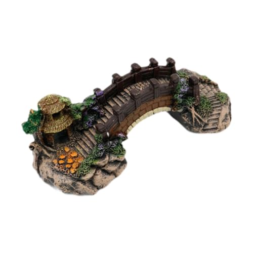 perfk Aquarium Aquarium Dekoration Brücke Ornament Landschaft Figurine Künstliche Brücke Modell für Aquarium Desktop Wohnzimmer, S perfk Aquarium Aquarium Dekoration Brücke Ornament Landschaft Figurine Künstliche Brücke Modell für Aquarium Desktop Wohnzimmer, S von perfk