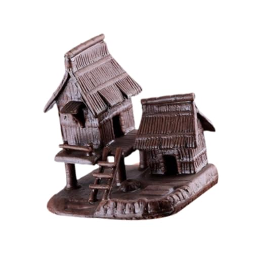 perfk Aquarium Decor Hideout House House Statue Robustes DIY Aquarium Tank Landschaftsbau Dekoration Fischtank dekorativ für Gartenarbeit von perfk