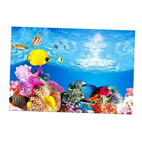 perfk Aquarium Hintergrund Tank Aufkleber Wandteppich Dekoration Bild PVC Klebstoff Unterwasser Poster Hintergrund Decor, einfach Anzuwenden und zu, 40x62cm von perfk