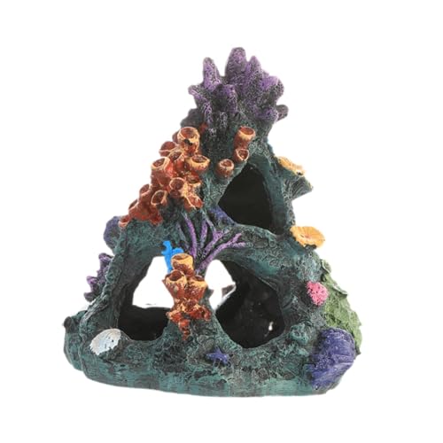 perfk Aquarium Korallenhöhle Aquarium Dekoration Landschaft Hideaway, Fischtankverzierungen Harzkoral Felsen für interaktive Schlaf perfk Aquarium Korallenhöhle Aquarium Dekoration Landschaft Hideaway, Fischtankverzierungen Harzkoral Felsen für interaktive Schlaf von perfk
