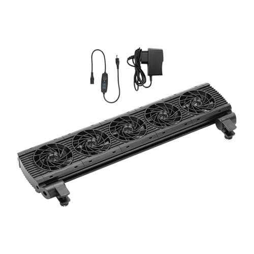 perfk Aquarium-Kühler, Aquarium-Ventilator, Aquarium-Kühlsystem, Kühlventilator, Wasserkühler, Winkel einstellbar für Salz- und Süßwasser, 5 perfk Aquarium-Kühler, Aquarium-Ventilator, Aquarium-Kühlsystem, Kühlventilator, Wasserkühler, Winkel einstellbar für Salz- und Süßwasser, 5 von perfk