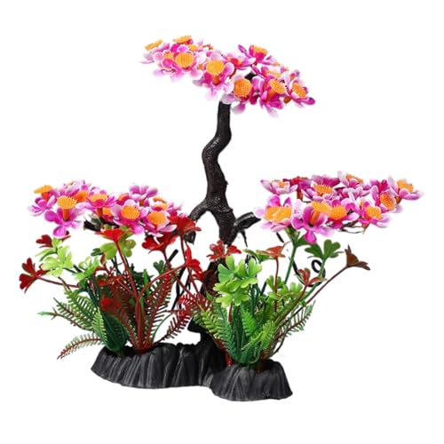 perfk Aquarium Pflanzen Landschaftsbau Baum Realistische Ornament Sinken für Süßwasser Salzwasser Aquarium Landschaft Bonsai, Pflaumenblüte perfk Aquarium Pflanzen Landschaftsbau Baum Realistische Ornament Sinken für Süßwasser Salzwasser Aquarium Landschaft Bonsai, Pflaumenblüte von perfk