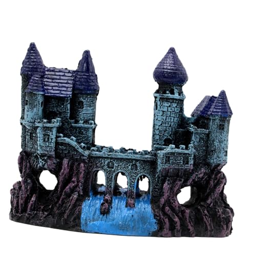 perfk Aquarium-Schloss-Dekoration, Versteckhöhle, Ornament, mehrfarbige Aquarium-Skulptur, Verstecke, Steinhöhle für Aquarium, Kampffische, B perfk Aquarium-Schloss-Dekoration, Versteckhöhle, Ornament, mehrfarbige Aquarium-Skulptur, Verstecke, Steinhöhle für Aquarium, Kampffische, B von perfk