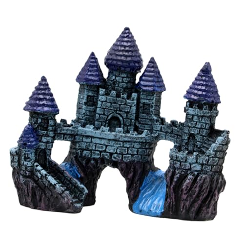 perfk Aquarium-Schloss-Dekoration, Versteckhöhle, Ornament, mehrfarbige Aquarium-Skulptur, Verstecke, Steinhöhle für Aquarium, Kampffische, C perfk Aquarium-Schloss-Dekoration, Versteckhöhle, Ornament, mehrfarbige Aquarium-Skulptur, Verstecke, Steinhöhle für Aquarium, Kampffische, C von perfk