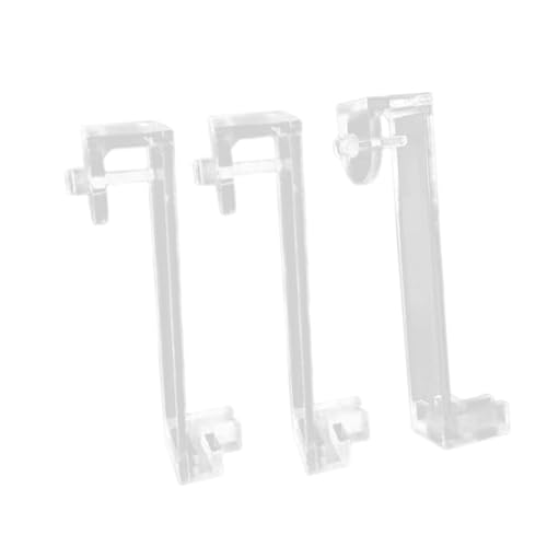 perfk Aquarium-Zubehörteile mit Halterungen, Büro, zu installierende DIY-Armaturen, kreative Unterdrücke, Fischtank-Dekoration, 3 Klammern von perfk