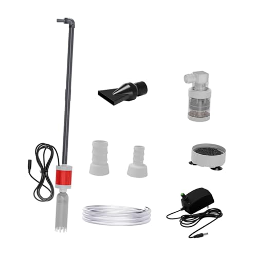 perfk Aquariumsandreiniger Set Aquarium Wasserwechsler Kleiner Sandwaschmaschinen mit Wasserauslass Vakuumkiesreiniger für Wasserdusche, 10 -Meter -Schlauch von perfk