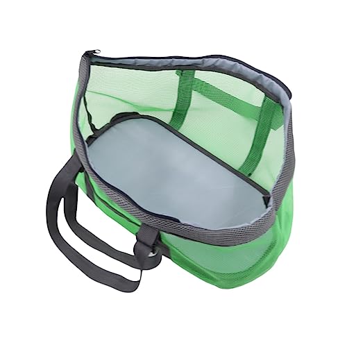 perfk Atmungsaktive Hundetasche, tragbare, weiche Reisetasche für kleine Hunde und Katzen im Freien, Grün Grau von perfk