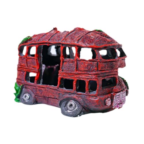 perfk Auto-Wrack-Aquarium-Dekoration, Betta-Höhlen-Garnelen-Lebensraum-Landschaft, Fischversteck-Aquarium-Dekor für Laichen, Krebstiere, Bus perfk Auto-Wrack-Aquarium-Dekoration, Betta-Höhlen-Garnelen-Lebensraum-Landschaft, Fischversteck-Aquarium-Dekor für Laichen, Krebstiere, Bus von perfk