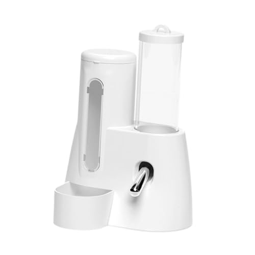 perfk Automatischer Hamster -Feeder, automatischer Flaschenspender mit Wasserflasche, Nicht -Slip -Fütterungsstation mit großer Kapazität für Frettchen, Weiß, 125 Ml von perfk