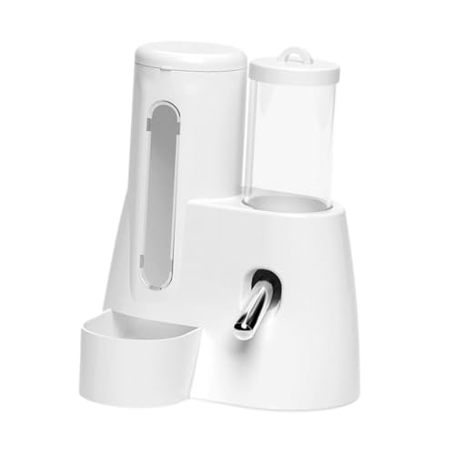 perfk Automatischer Hamster -Feeder, automatischer Flaschenspender mit Wasserflasche, Nicht -Slip -Fütterungsstation mit großer Kapazität für Frettchen, Weiß, 80 Ml von perfk
