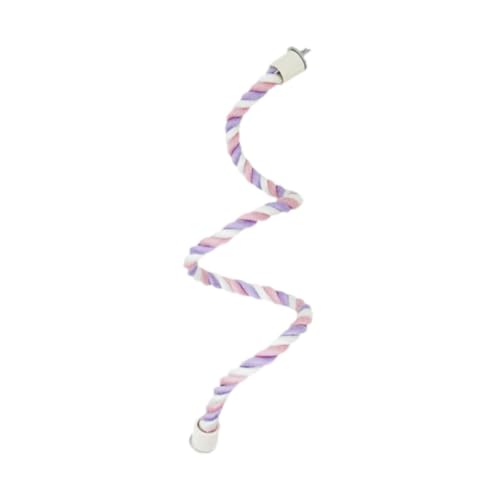 perfk Biegeres Seil Barsch Cage Stand Pole Accessoires Spiralseil Barsch Vogel Kauspielzeug für Wellensittiche Lovebird Cockatiels Finch Brudel, 60cm perfk Biegeres Seil Barsch Cage Stand Pole Accessoires Spiralseil Barsch Vogel Kauspielzeug für Wellensittiche Lovebird Cockatiels Finch Brudel, 60cm von perfk