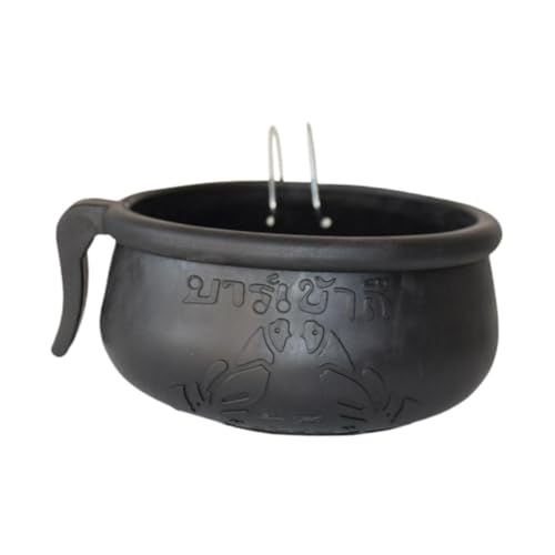 perfk Bird Food Feeder Gamefowl Feeder Hanging Gummi -Geflügel -Wasserfuttermittel -Wasserschale für Kaninchen Coop Eichhörnchen Haustier Papagei, Schwarz, 12cmx5.9cm von perfk