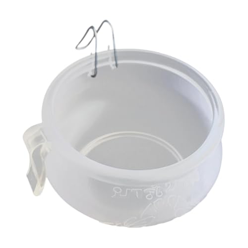 perfk Bird Food Feeder Gamefowl Feeder Hanging Gummi -Geflügel -Wasserfuttermittel -Wasserschale für Kaninchen Coop Eichhörnchen Haustier Papagei, Weiß, 10.5 cm X 6.5 cm von perfk