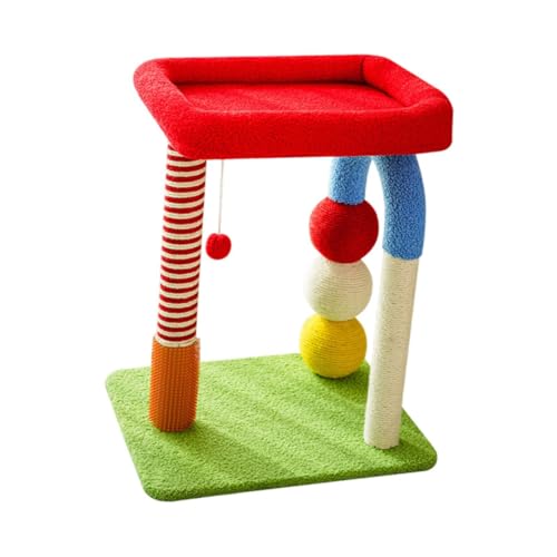 perfk Bunter Katzenkletterbaum, Kratzbaum für Katzenmöbel, Kratzen mit Hängeball, Katzenkratzbaum, Katzen-Aktivitätszentrum perfk Bunter Katzenkletterbaum, Kratzbaum für Katzenmöbel, Kratzen mit Hängeball, Katzenkratzbaum, Katzen-Aktivitätszentrum von perfk