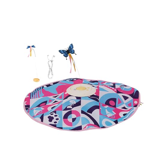 perfk Butterfly Interactive Cat Toy, Katzenteaserspielzeug, kreativ, leicht und lustig 3 Modi Übung automatisch für Innenkatze perfk Butterfly Interactive Cat Toy, Katzenteaserspielzeug, kreativ, leicht und lustig 3 Modi Übung automatisch für Innenkatze von perfk
