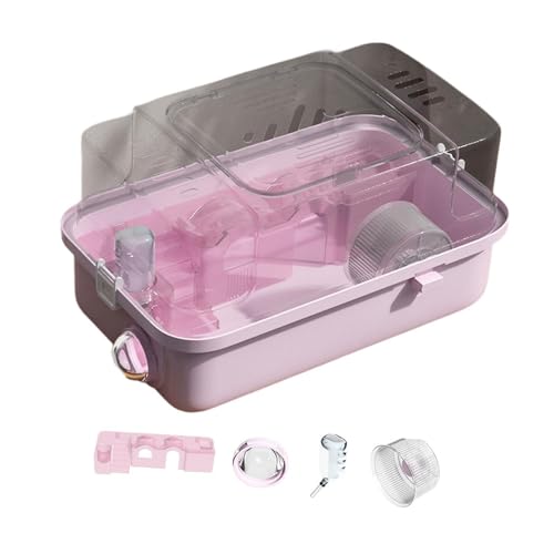 perfk Doppelschichten Hamster Käfiglüftung Multifunktionaler Hamster Lebensraum Kleines Tier Käfig für kleine Tiere Zuckerglider Ratten, Rosa perfk Doppelschichten Hamster Käfiglüftung Multifunktionaler Hamster Lebensraum Kleines Tier Käfig für kleine Tiere Zuckerglider Ratten, Rosa von perfk