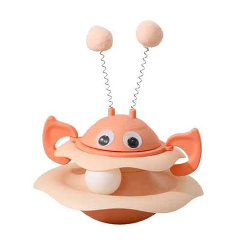 perfk Drehteller-Katzenspielzeug, interaktives Katzenspielzeug, lustig mit Ball, Spielvergnügen, Wackelspinner, Teaser, Rosa perfk Drehteller-Katzenspielzeug, interaktives Katzenspielzeug, lustig mit Ball, Spielvergnügen, Wackelspinner, Teaser, Rosa von perfk