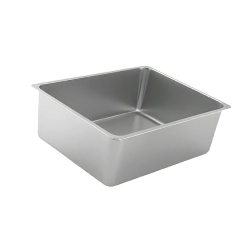perfk Edelstahldrüsenschachtel, Katzensandkasten, Katzenreinigungsbecken, Haustierdrüsenschale, hochseitige Katzentoilette für Schlangenhamster perfk Edelstahldrüsenschachtel, Katzensandkasten, Katzenreinigungsbecken, Haustierdrüsenschale, hochseitige Katzentoilette für Schlangenhamster von perfk
