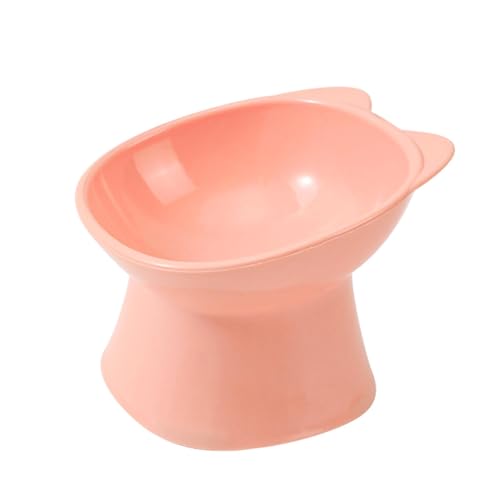 perfk Erhöhte Katzennäpfe, schützen den Hals des Haustiers, langlebig, verhindern Erbrechen, erhöht, für kleine, mittelgroße und große Katzen, ROSA von perfk