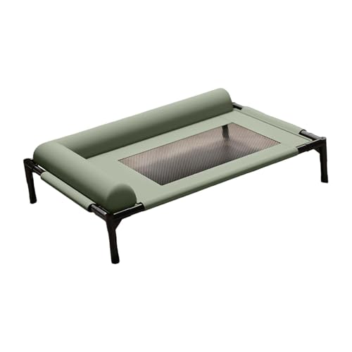 perfk Erhöhtes Bett für Haustiere, Hundebett mit Kissen, für Innen Und Außenbereich, Waschbar, Geeignet für Katzen Und Hunde, Groß von perfk