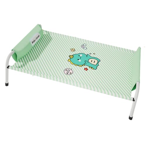perfk Erhöhtes Hundebett, Haustier-Hängematte, Metallrahmen, tragbar, wasserdicht, rutschfest, Sommer-Haustierbett, erhöhtes Kinderbett für Katzen, Hunde, GrÜn, L perfk Erhöhtes Hundebett, Haustier-Hängematte, Metallrahmen, tragbar, wasserdicht, rutschfest, Sommer-Haustierbett, erhöhtes Kinderbett für Katzen, Hunde, GrÜn, L von perfk